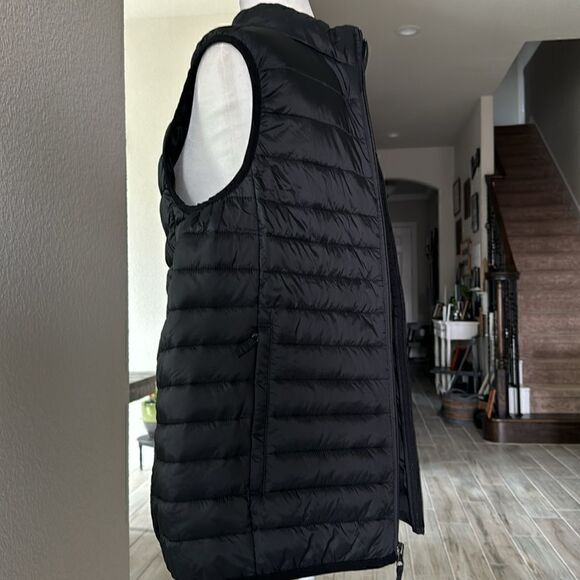 Amazon Essentials Puffer Back Vest Lightweight Mocked M Zip Up Water Resistant - Picture 8 of 11